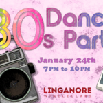 80s dance party announcement