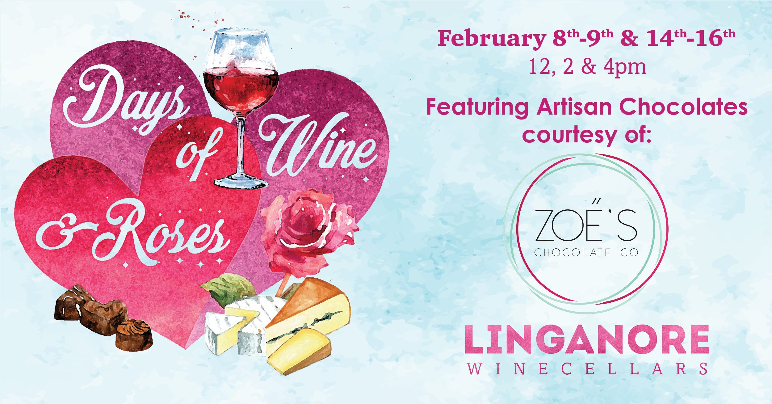 days of wine and roses announcement with zoes chocolate co