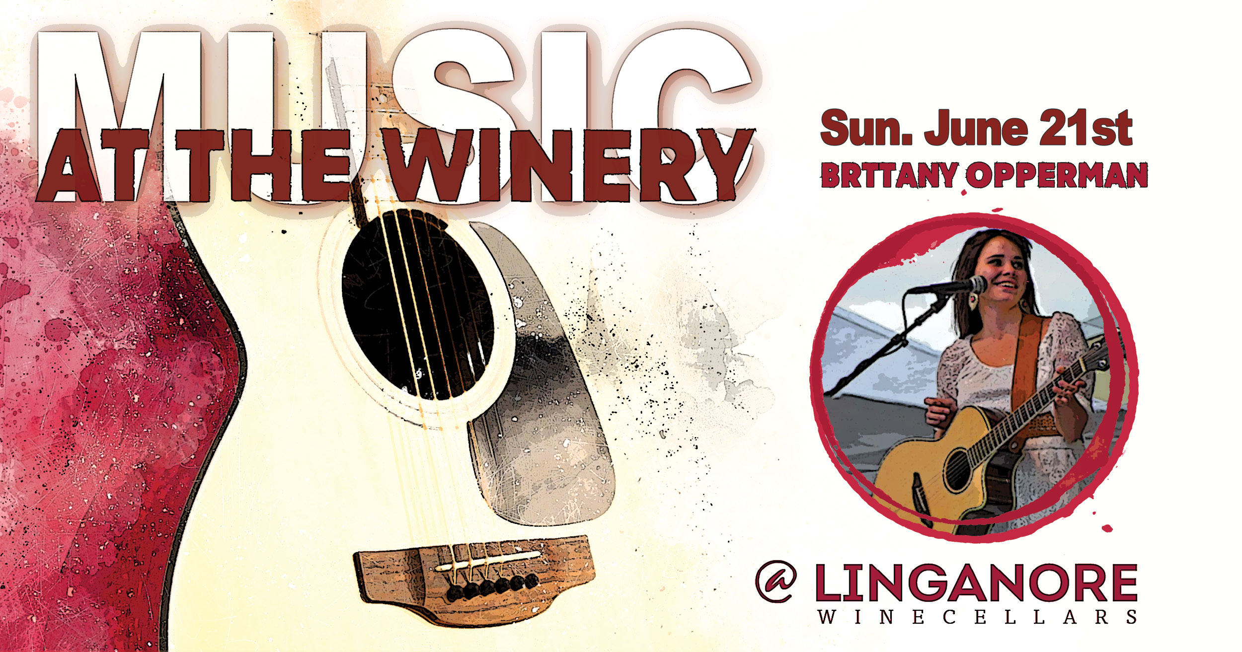 brittany opperman performing at linganore winecellars announcement