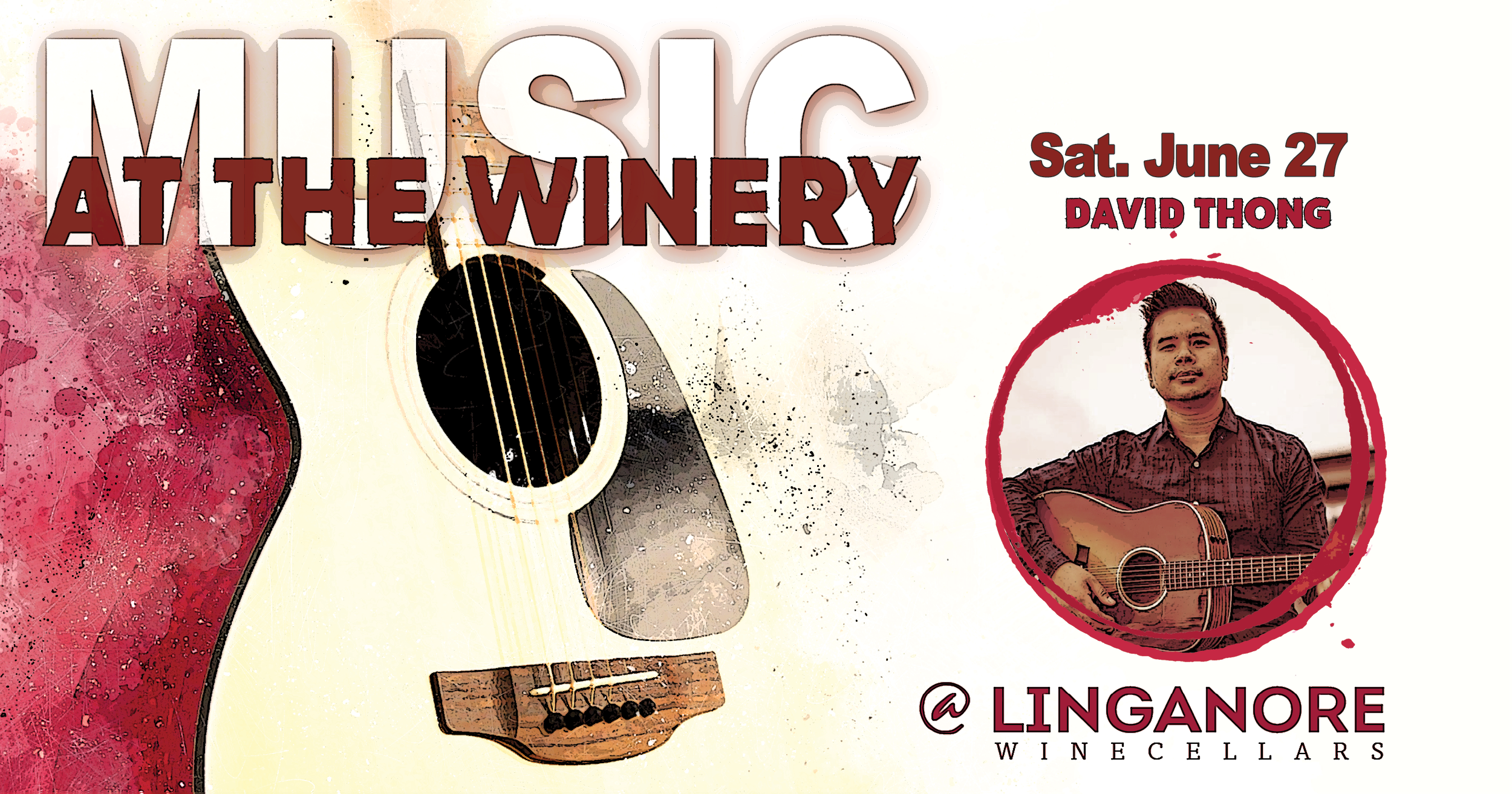 david thong performing at linganore winecellars announcement