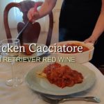 Chicken Cacciatore made with retriever red being served