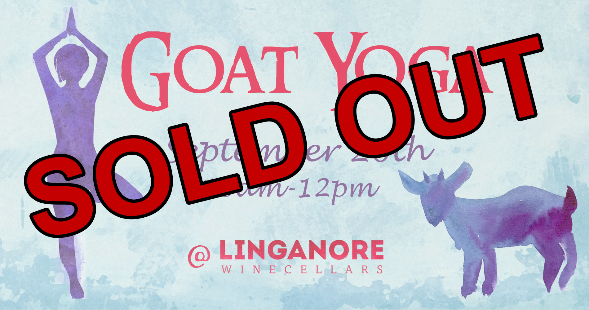 sold out goat yoga banner