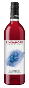 bottle of blueberry wine