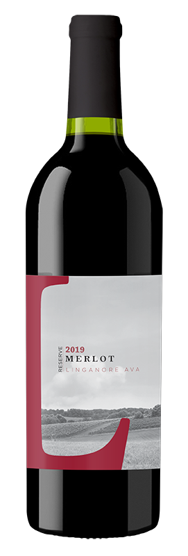 bottle of 2019 merlot
