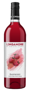 bottle of raspberry wine