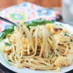 plated cauliflower scampi