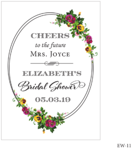 custom bridal shower label