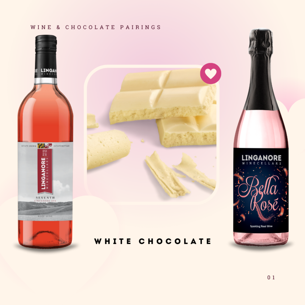 white chocolate and wine